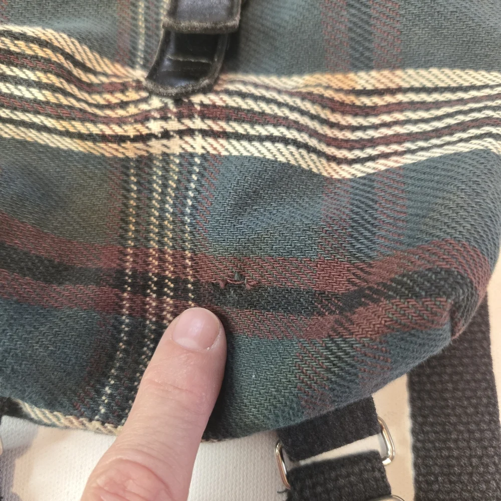 Plaid Womens‎ Mini Backpack With Adjustable Straps Punk Goth Festival